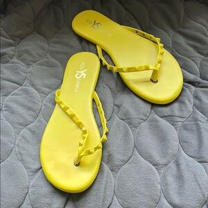 Yosi Samra Women's Yellow Flip Flops